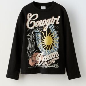 ZARA Girls 11-12 Cowgirl Long Sleeve Shirt
